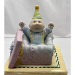 Vtg Cabbage Patch Kids Porcelain Figurine A Special Gift Surprise Purple Box